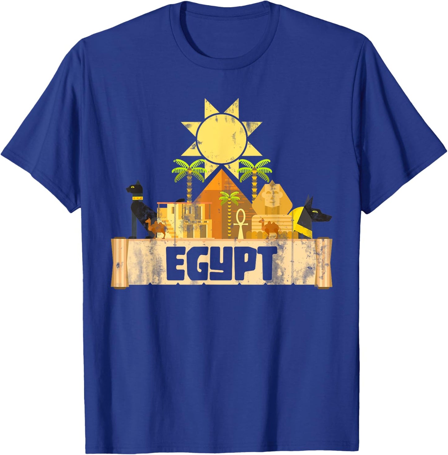 Egypt Egyptian Pyramids Gift Egypt Black Small Classic Fit Short Sleeve Graphic T-Shirt - T-Shirt | Royal