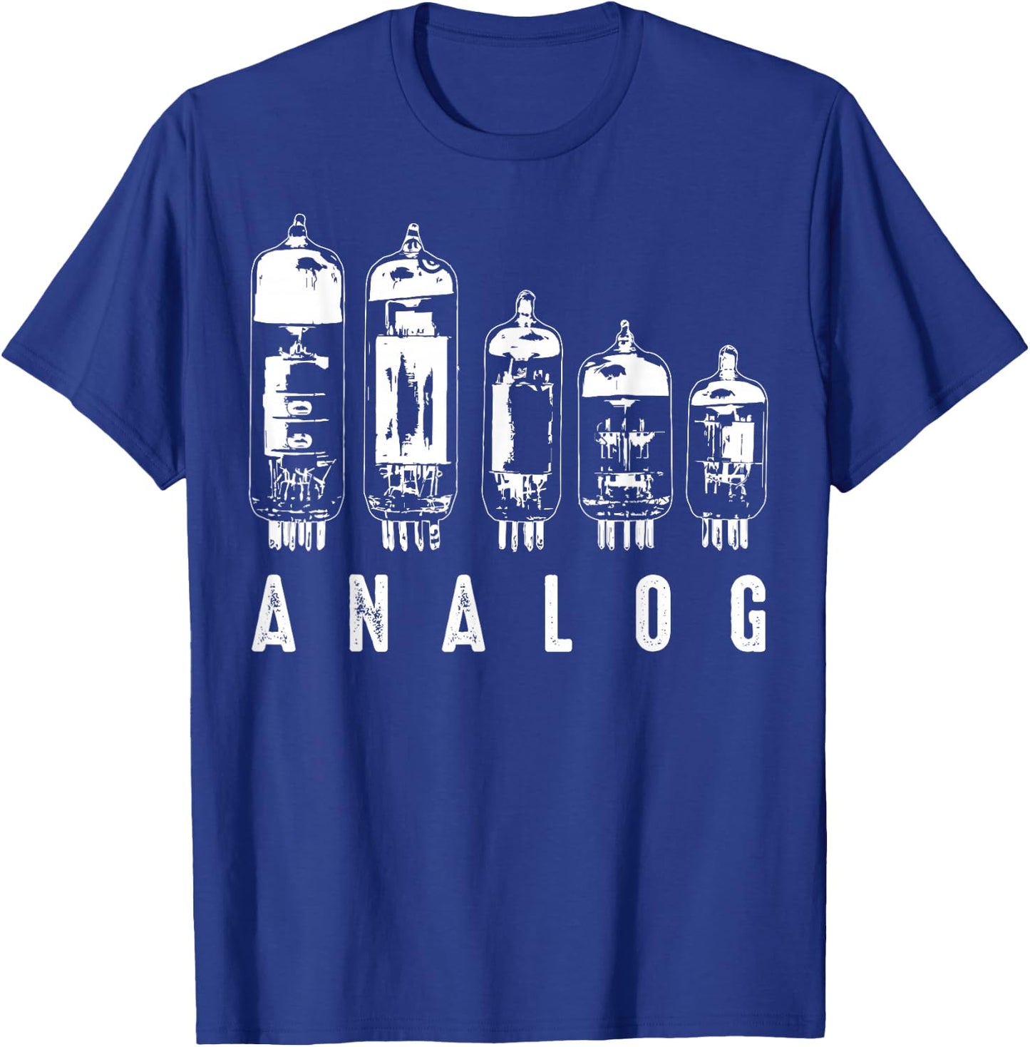 Cool Analogue Vacuum Tubes Gift Funny Electron Valve Lover T-Shirt - T-Shirt | Royal