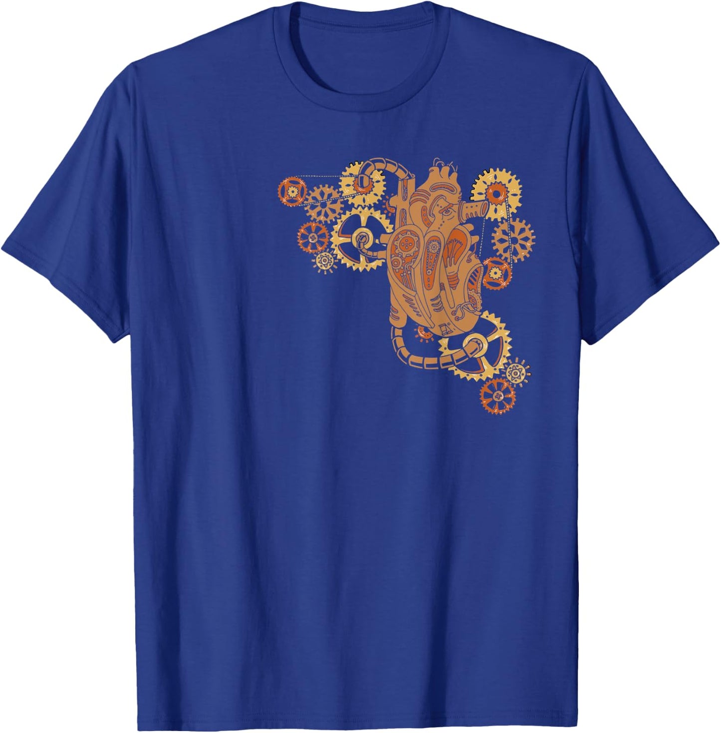 Steampunk Mechanical Heart, Victorian Era Steampunk T-Shirt - T-Shirt | Royal