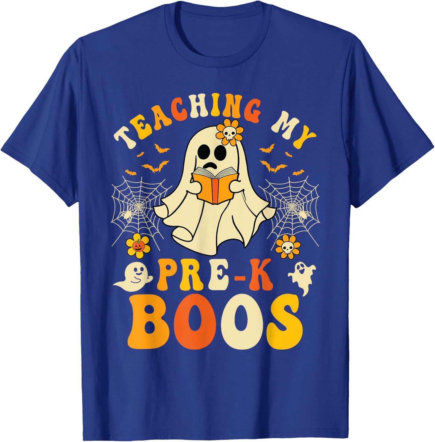 Teaching My Pre-K Boos Crew Teachers Halloween Ghost T-Shirt - T-Shirt | Royal