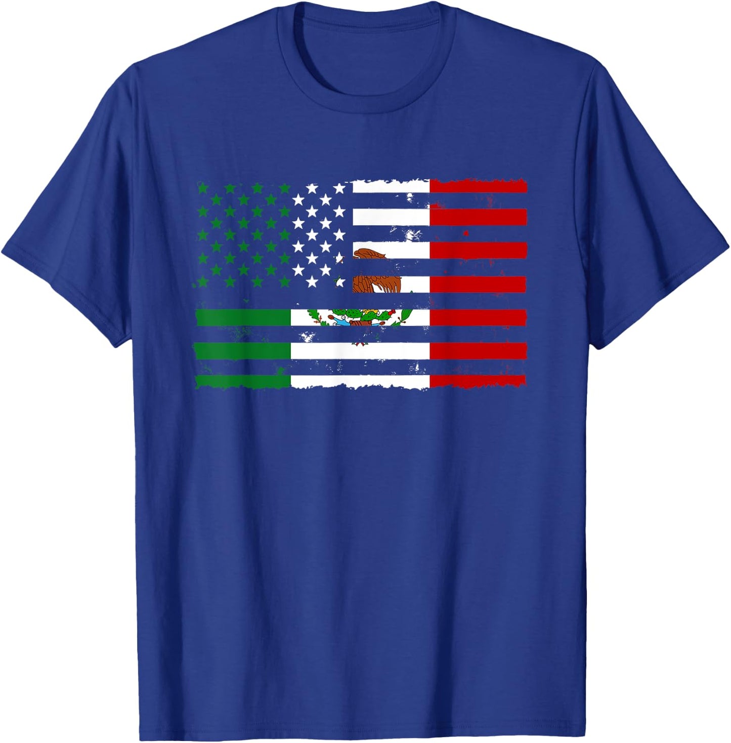 Mexico USA Flag Cinco De Mayo Spanish Heritage Mexican Gift T-Shirt - T-Shirt | Royal