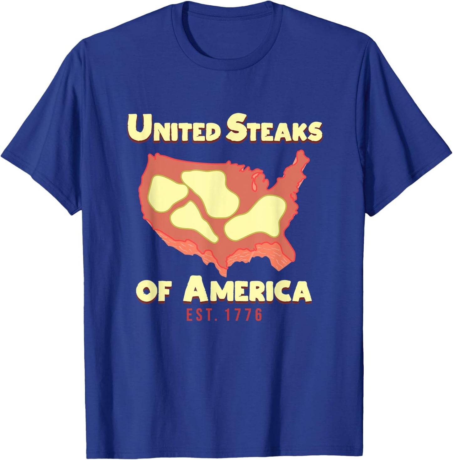 United Stakes Of America - American Steak Lover Gift T-Shirt - T-Shirt | Royal