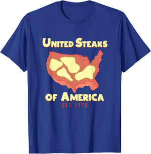 United Stakes Of America - American Steak Lover Gift T-Shirt - T-Shirt | Royal