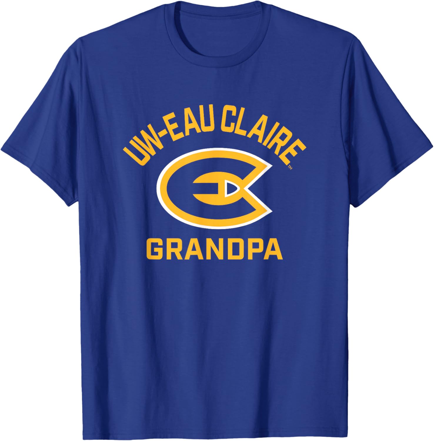 University of Wisconsin-Eau Claire Blugolds Arched Grandpa T-Shirt - T-Shirt | Royal