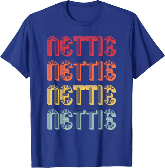 NETTIE Gift Name Personalized Retro Vintage 80s 90s Birthday T-Shirt - T-Shirt | Royal
