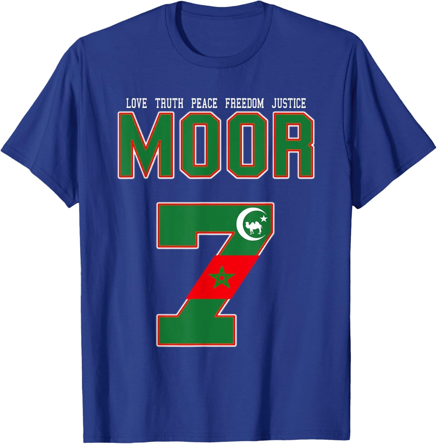 Moorish American 7 T-Shirt - T-Shirt | Royal