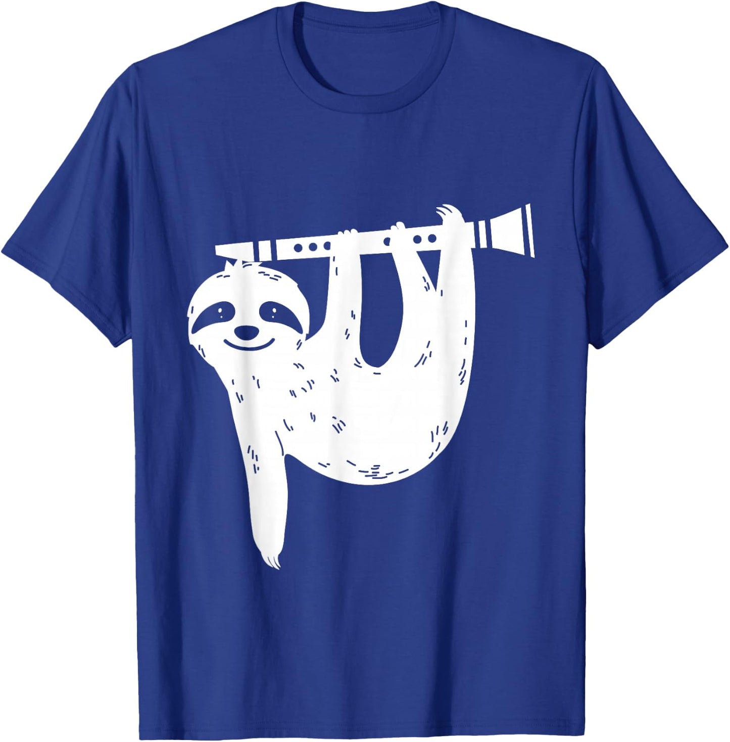 Sloth Musician Gift Clarinet T-Shirt - T-Shirt | Royal