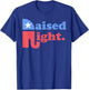 Raised Right Republican Elephant Retro Style Distressed Gift T-Shirt - T-Shirt | Royal