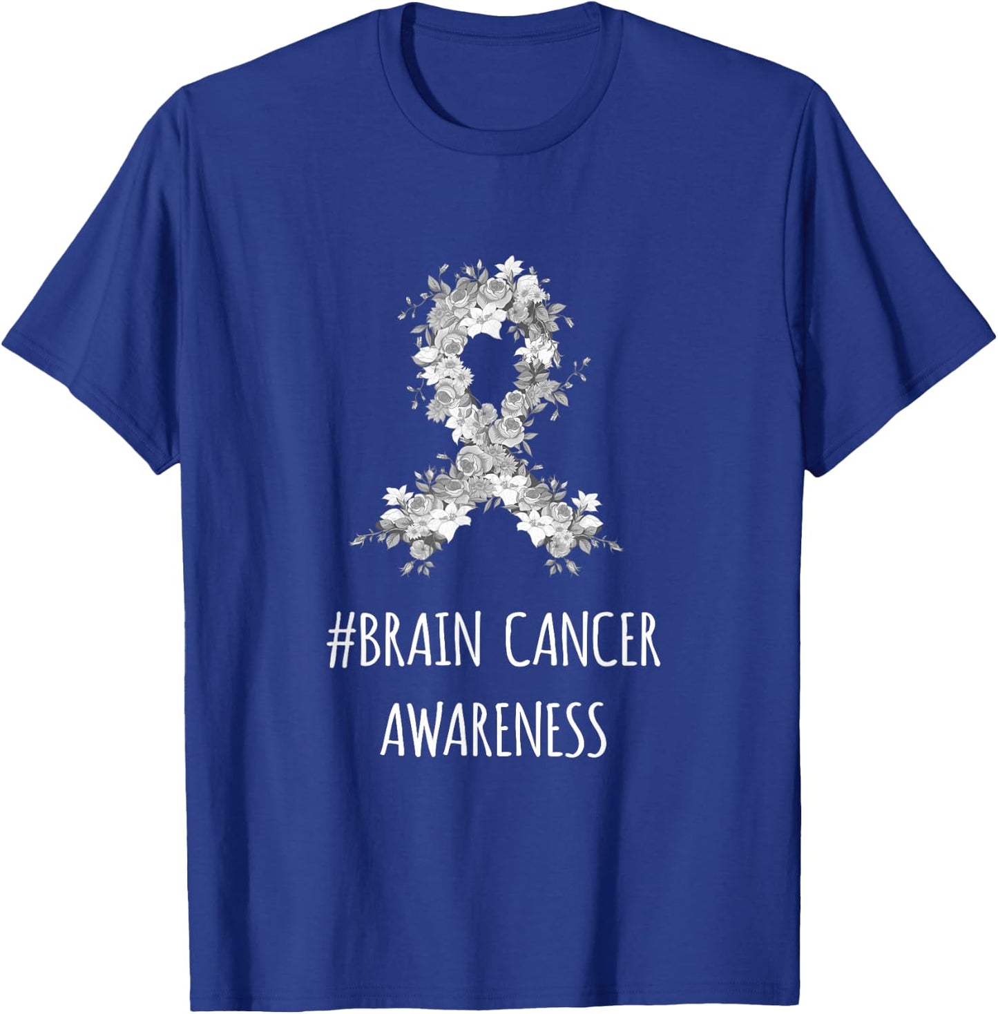Brain Cancer Attention Shirt | Brain Cancer T-Shirt - T-Shirt | Royal
