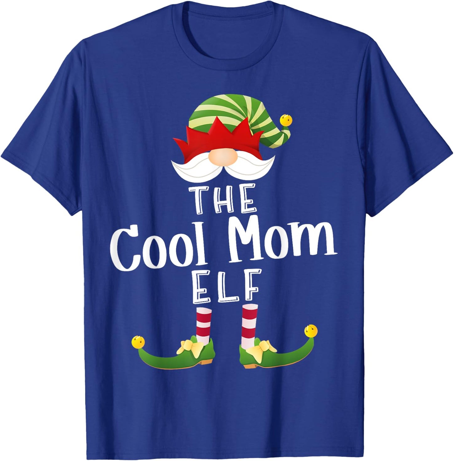 Cool Mom Elf Group Christmas Funny Pajama Party T-Shirt - T-Shirt | Royal