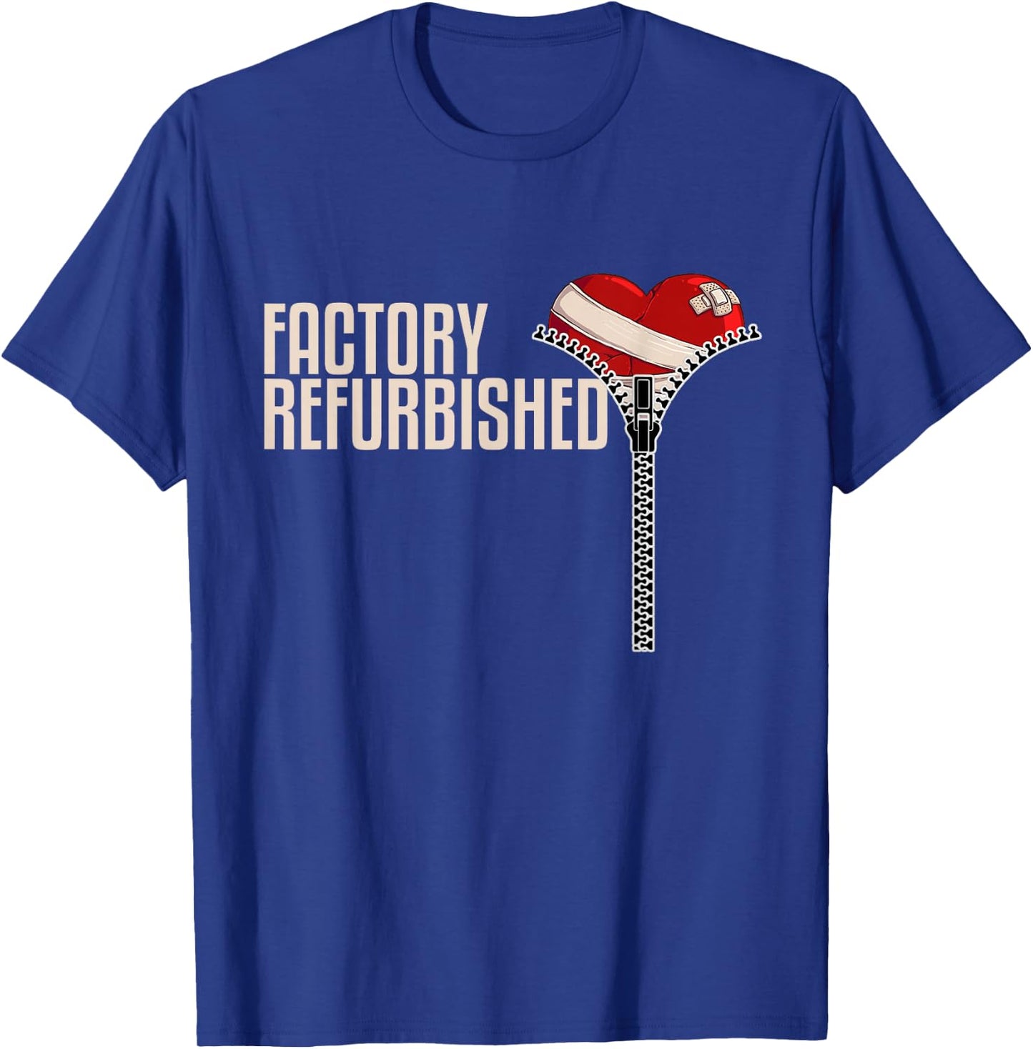 Funny Factory Refurbished Gift Open Heart Surgery Survivors T-Shirt - T-Shirt | Royal