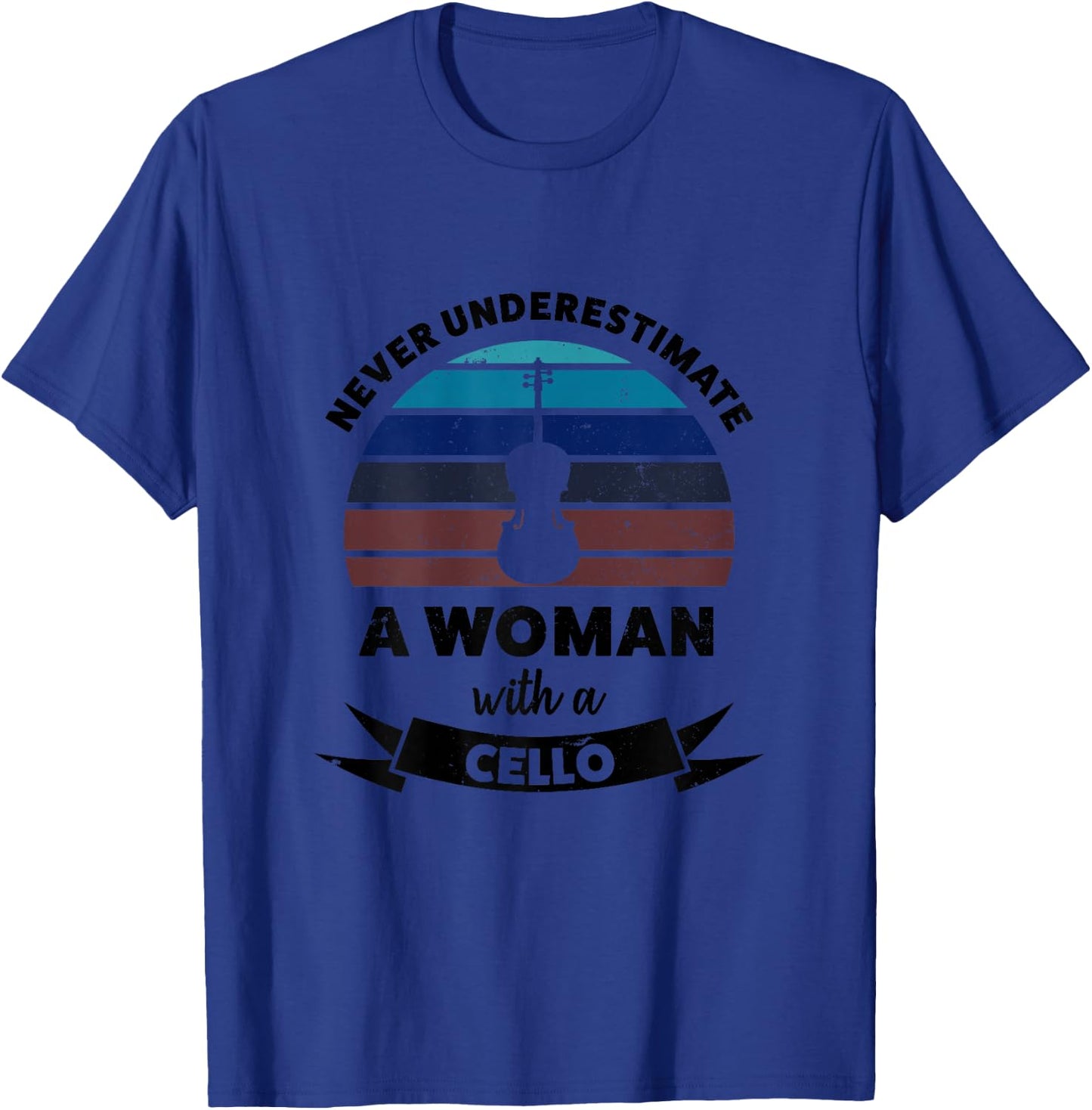 Woman with a Cello Funny Gift Mom T-Shirt - T-Shirt | Royal