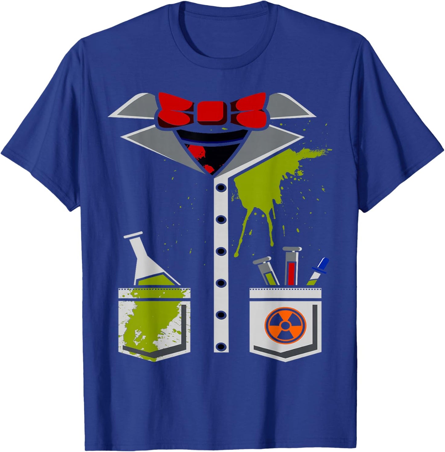 Mad Scientist Costume Halloween Carnival Science Chemistry T-Shirt - T-Shirt | Royal