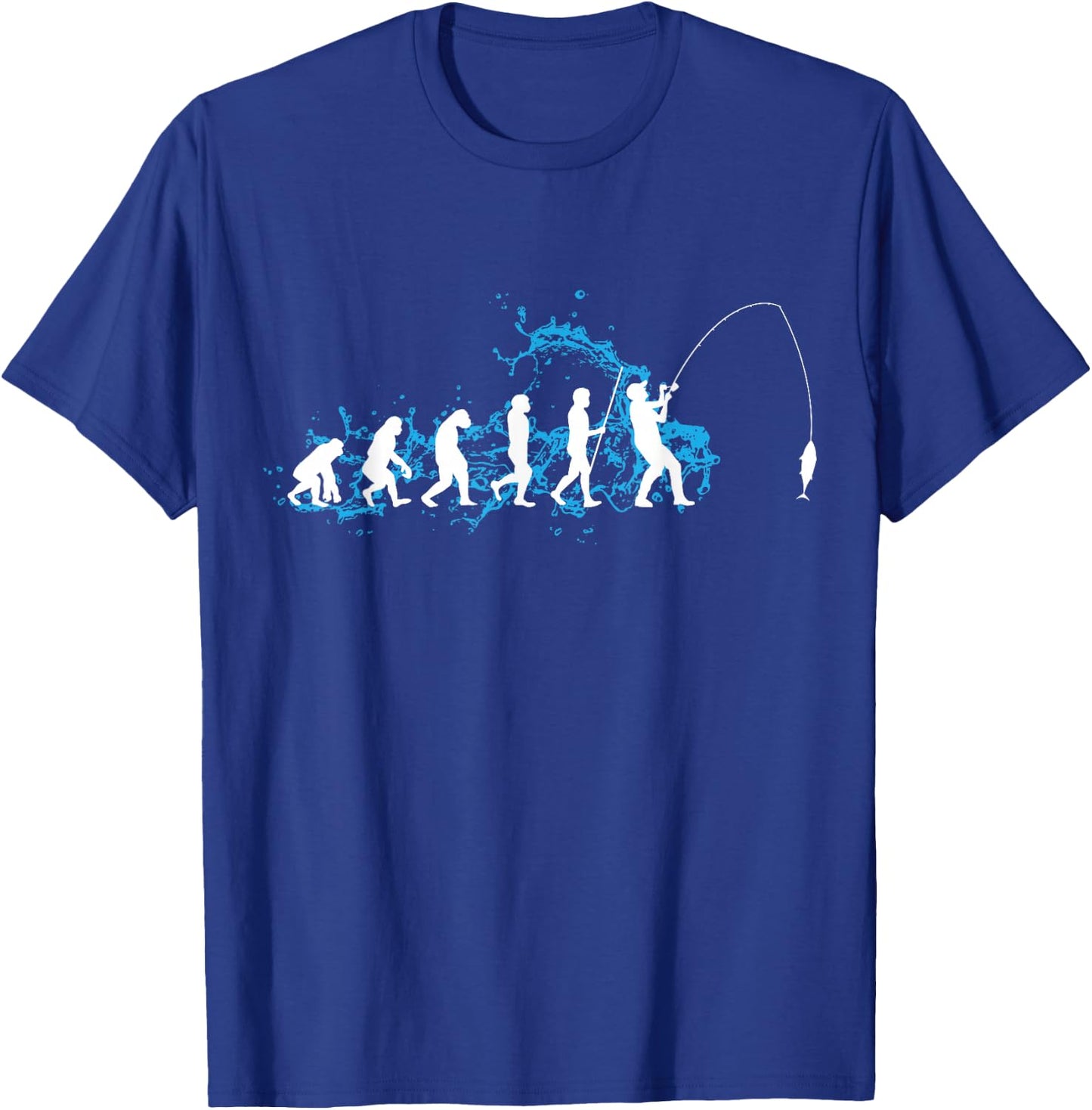 Evolution Angler Fishing fisherman T-Shirt - T-Shirt | Royal