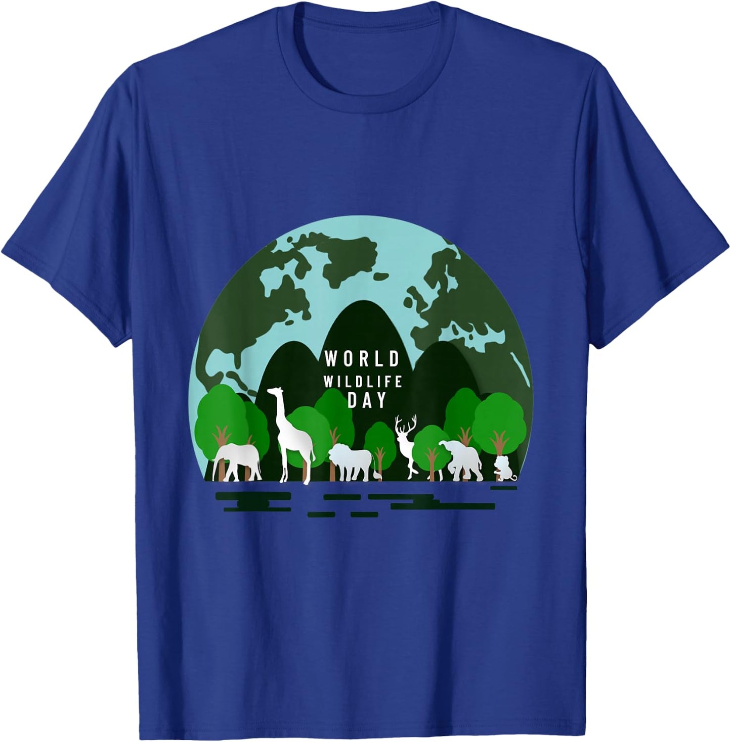 The World Wildlife Day Save Planet Gift Lovers Nature T-Shirt - T-Shirt | Royal