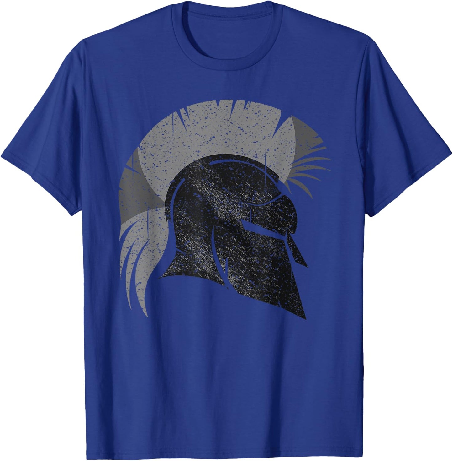 Funny Spartan Greek Helmet Gift | Cute Gladiator Men Women T-Shirt - T-Shirt | Royal