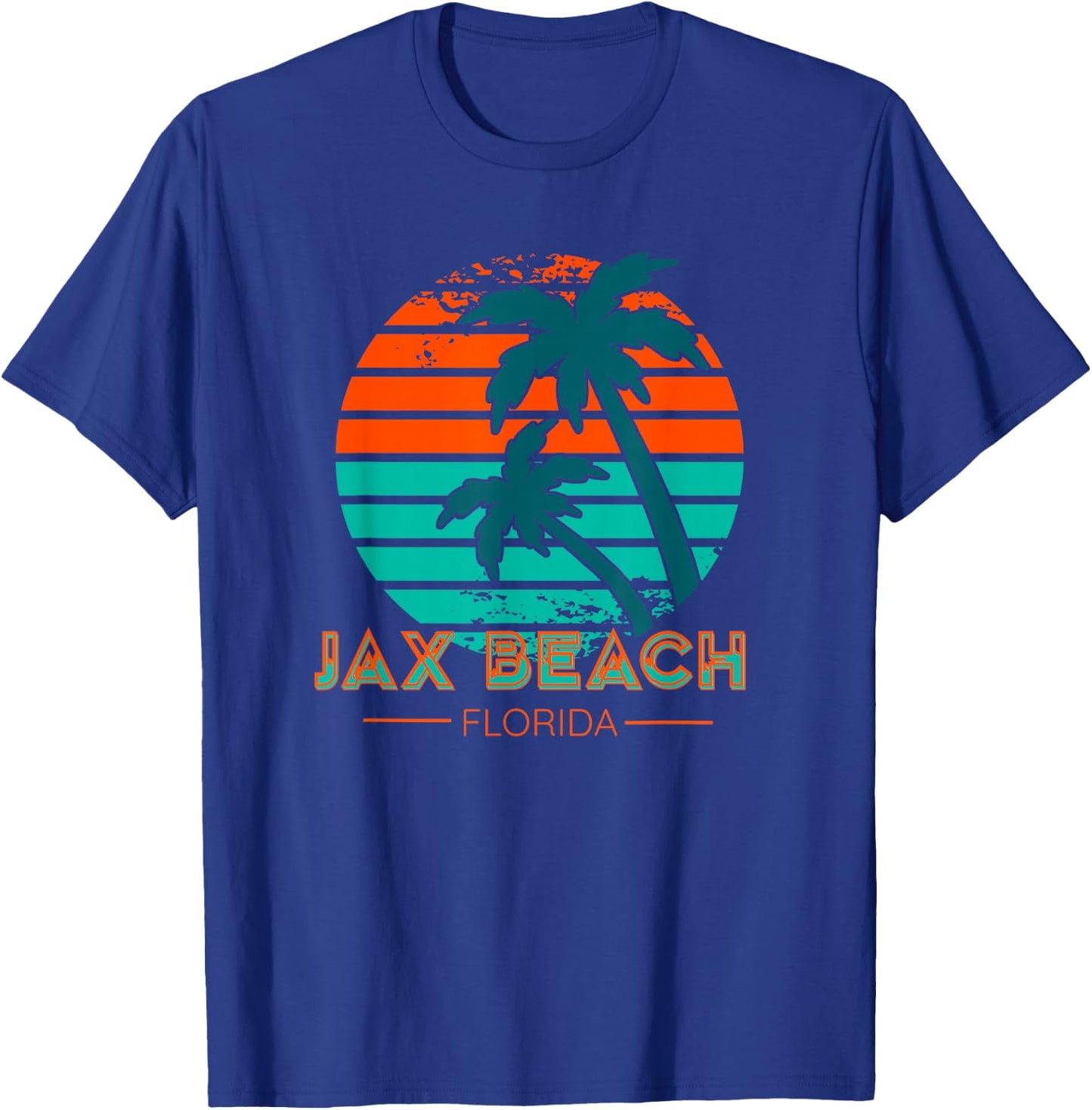 80s Retro Jacksonville Florida Vacation Souvenir Jax Beach T-Shirt - T-Shirt | Royal