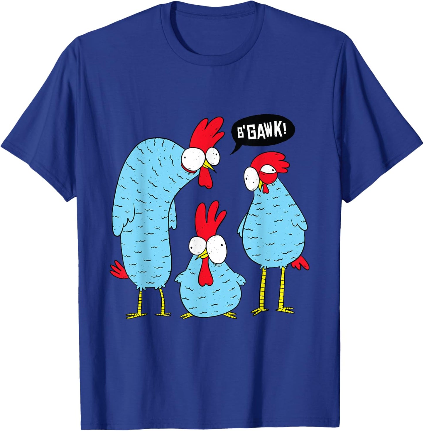 Crazy Funny Chickens - Loves Chickens T-Shirt - T-Shirt | Royal