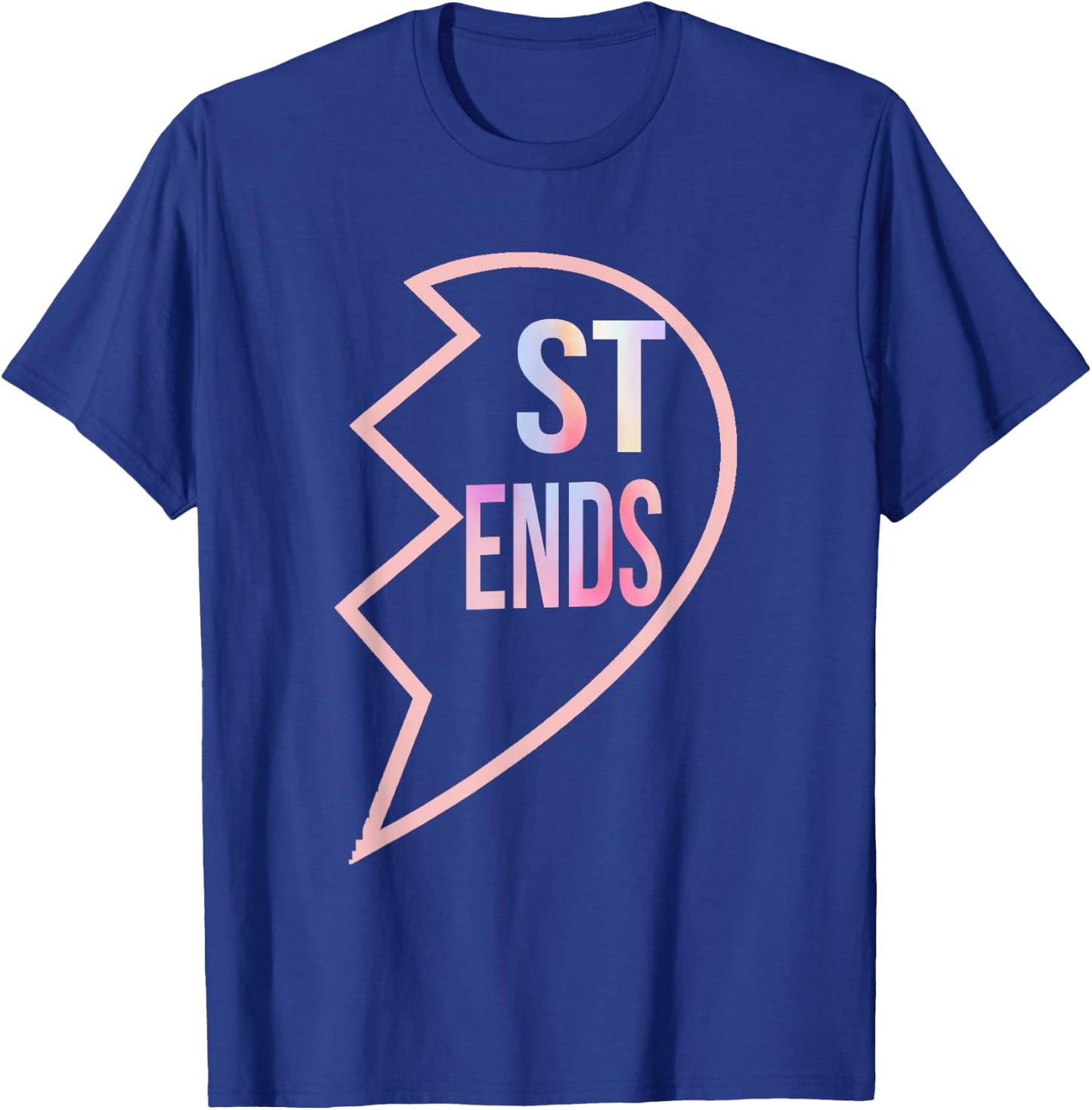BFF 1 Heart in 2 Best Friends Matching 2nd Part T-Shirt - T-Shirt | Royal