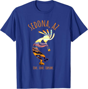 Sedona Arizona USA Dancing Kokopelli Southwest Design T-Shirt - T-Shirt | Royal