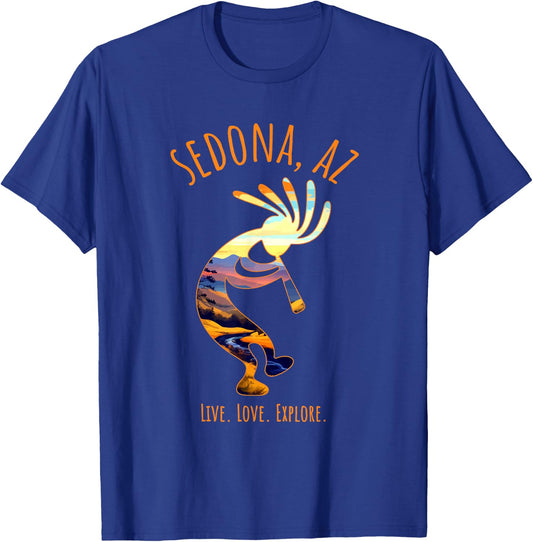 Sedona Arizona USA Dancing Kokopelli Southwest Design T-Shirt - T-Shirt | Royal