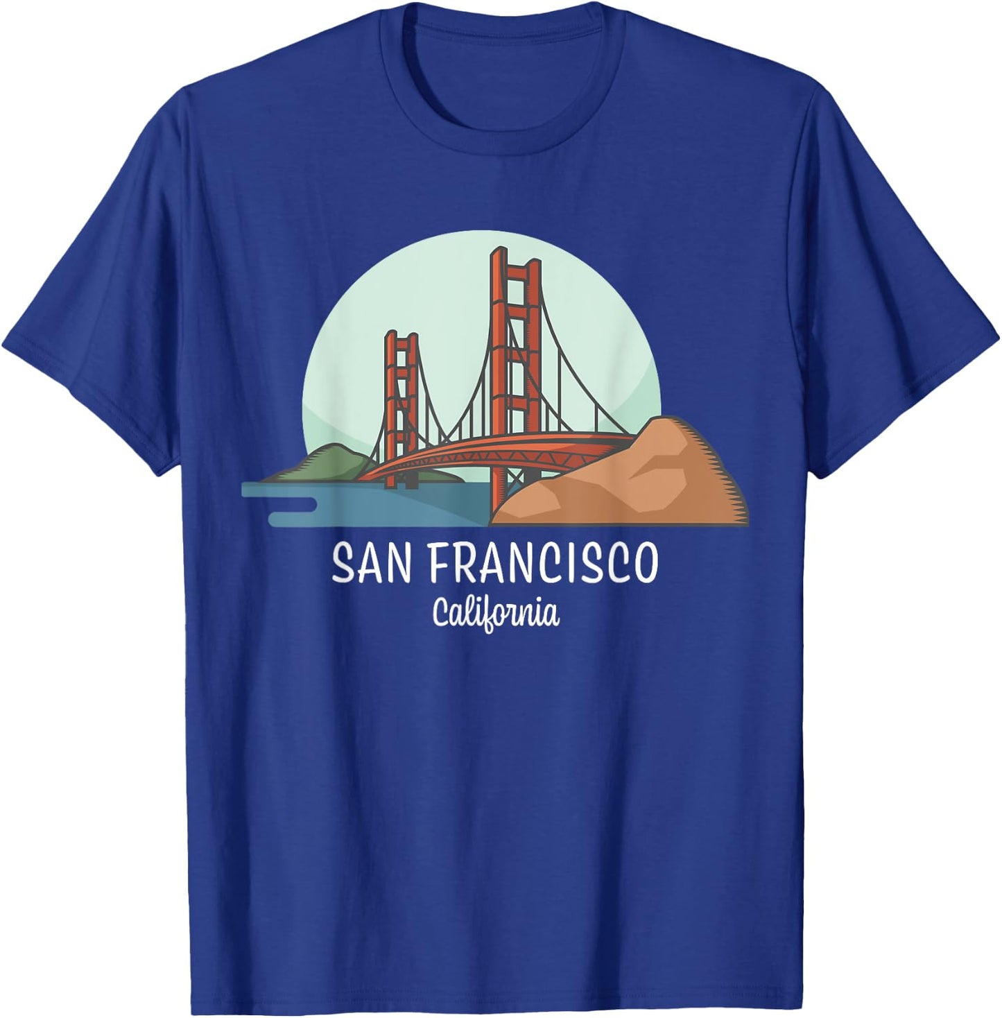 San Francisco Gift Design | California | Golden Gate Bridge T-Shirt - T-Shirt | Royal
