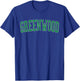 Vintage Greenwood IN Distressed Green Varsity Style T-Shirt - T-Shirt | Royal