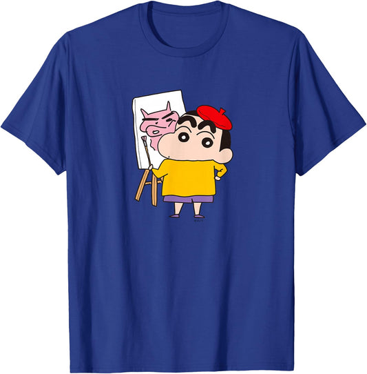 【Manga】Crayon Shin-chan, drawing Shin-chan T-Shirt - T-Shirt | Royal