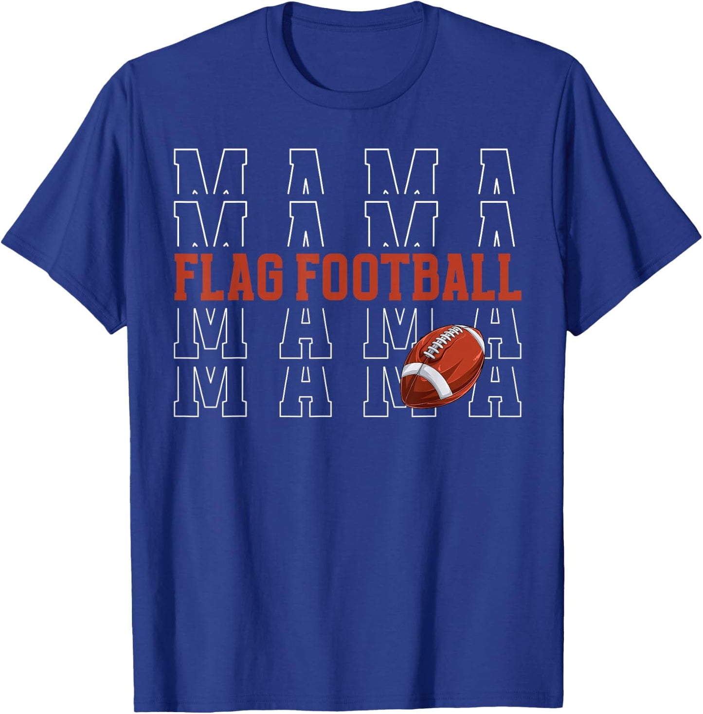 Flag Football Mama of A Flag Football Player Mom T-Shirt - T-Shirt | Royal