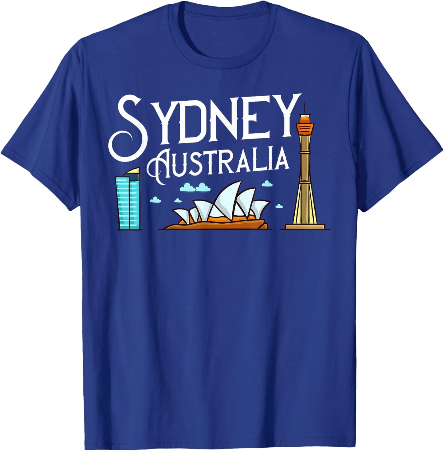 Sydney Australia City Skyline Map Travel T-Shirt - T-Shirt | Royal