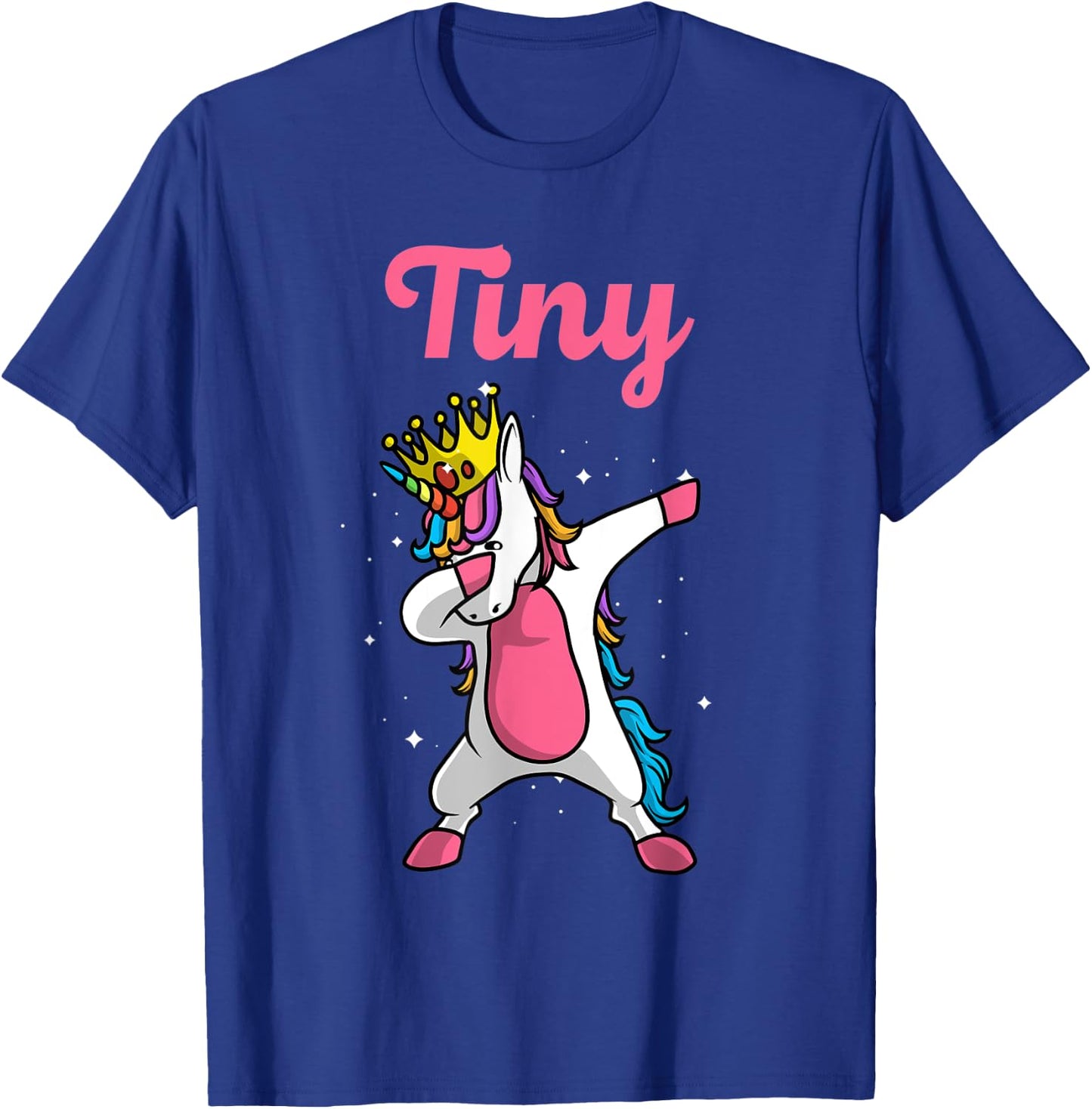 TINY Name Personalized Birthday Dabbing Unicorn Queen T-Shirt - T-Shirt | Royal