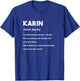 Karin Name T-Shirt - T-Shirt | Royal