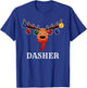 Santa Reindeer Dasher Xmas Group Costume T-Shirt - T-Shirt | Royal