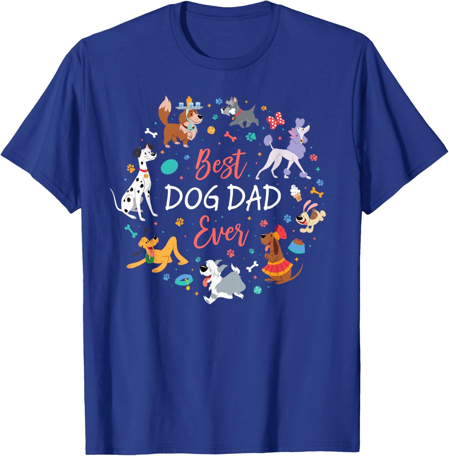 Disney Pet Parent Father’s Day Disney Dogs Best Dog Dad Ever T-Shirt - T-Shirt | Royal