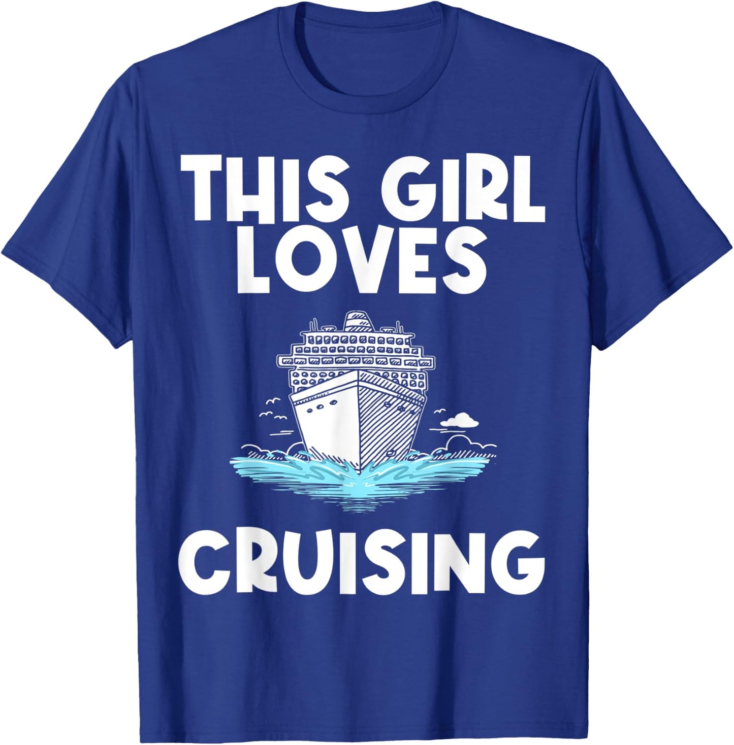 Funny Cruise Gift Girls Kid Carnival Cruising Sea Travel T-Shirt - T-Shirt | Royal