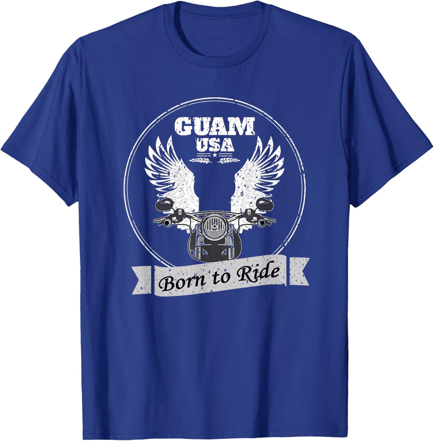 Cool Guam USA Motorcycle Biker T-Shirt - T-Shirt | Royal