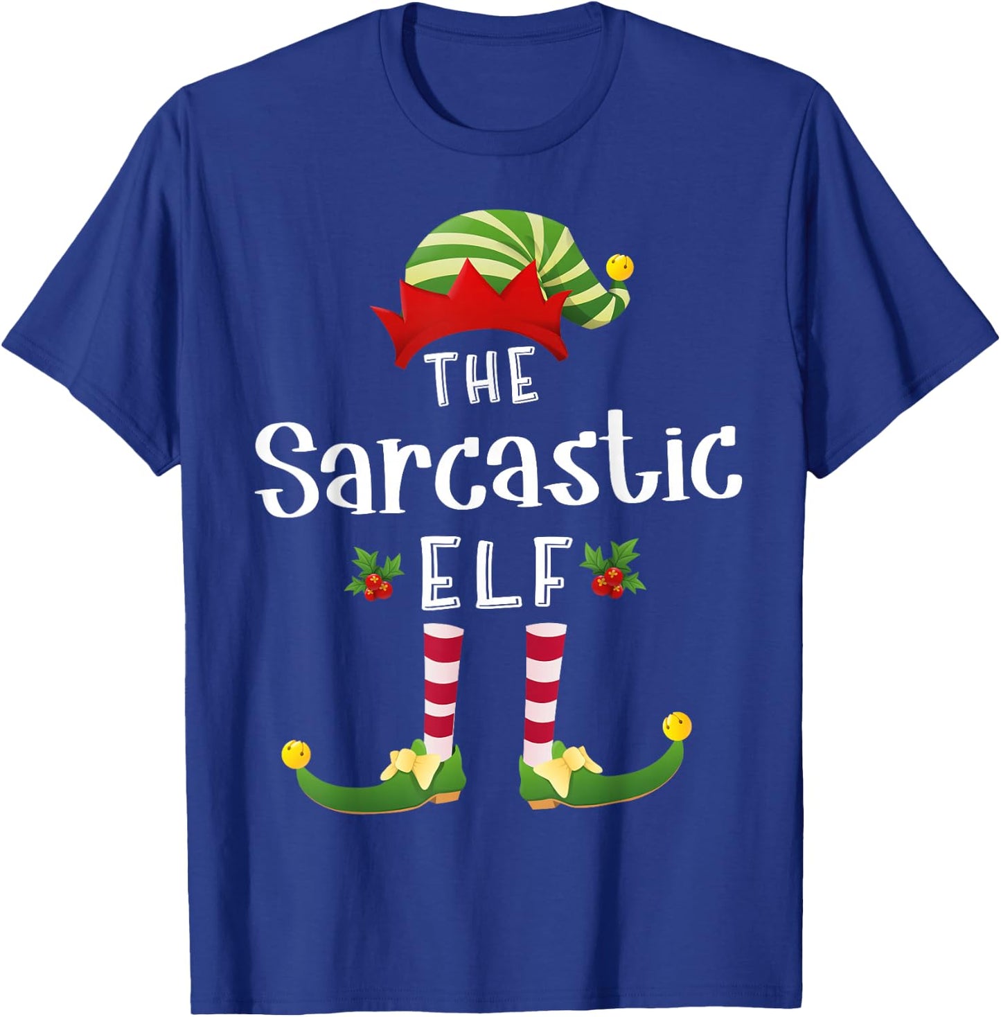 Sarcastic Christmas Elf Matching Pajama X-Mas Party T-Shirt - T-Shirt | Royal