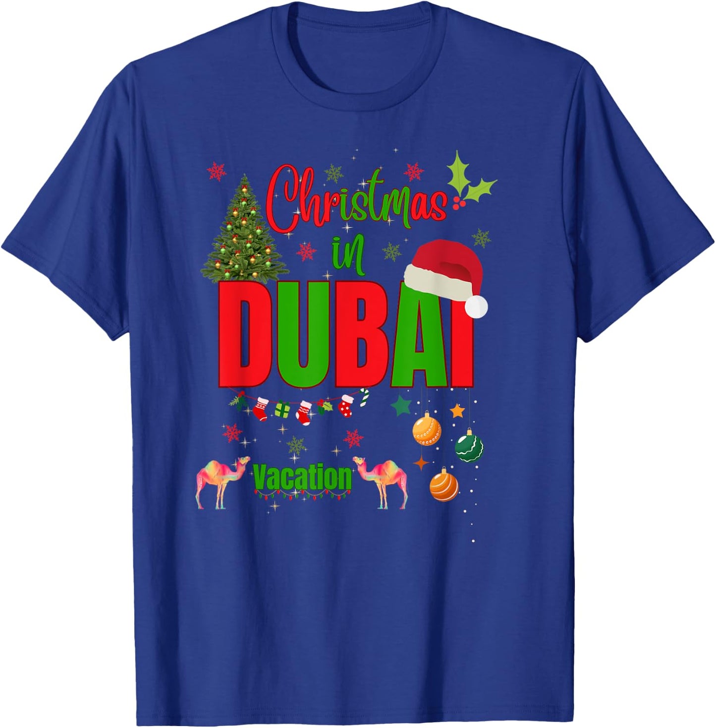 Christmas in Dubai Vacation Travel Group Matching T-Shirt - T-Shirt | Royal