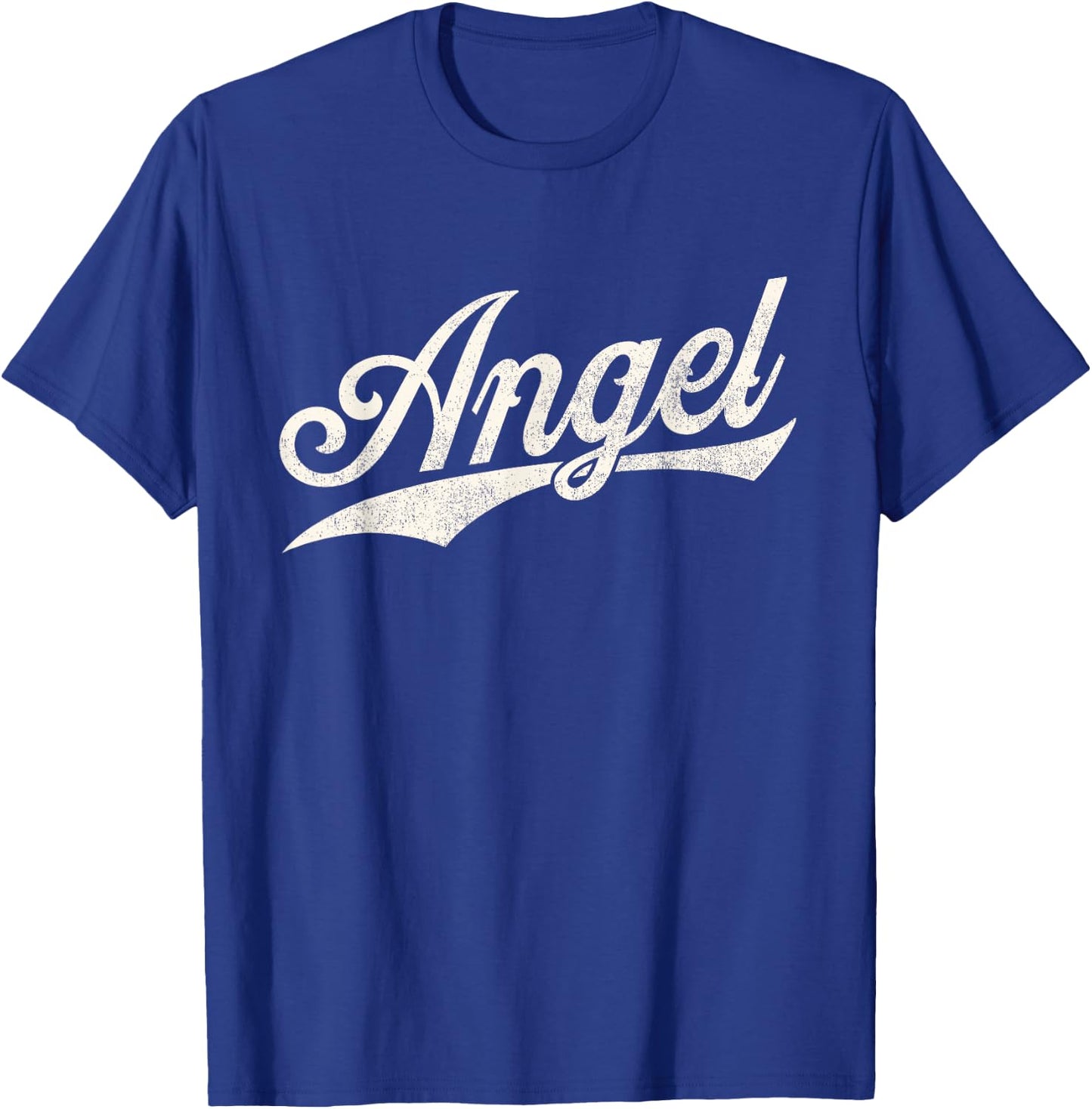 Angel Name, Retro Vintage Angel Given Name Distressed T-Shirt - T-Shirt | Royal