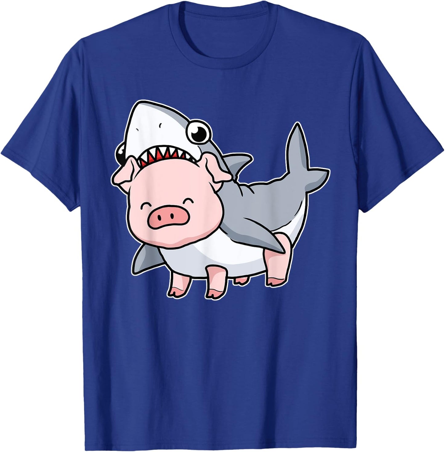 Cute Pig Shirt Women Shark Costume Pig Gift Kids Swine Pig T-Shirt - T-Shirt | Royal