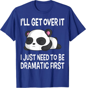 Funny Dramatic Panda Kawaii Bear Face Anime Lovers T-Shirt - T-Shirt | Royal