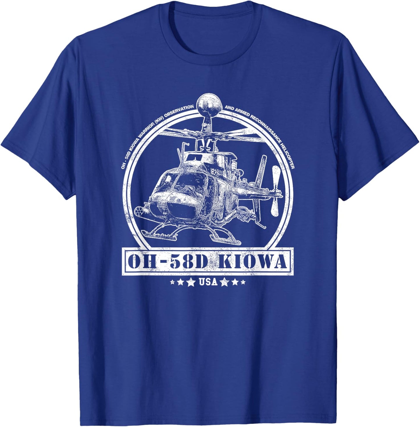 OH-58D Kiowa Warrior Helicopter T-Shirt - T-Shirt | Royal