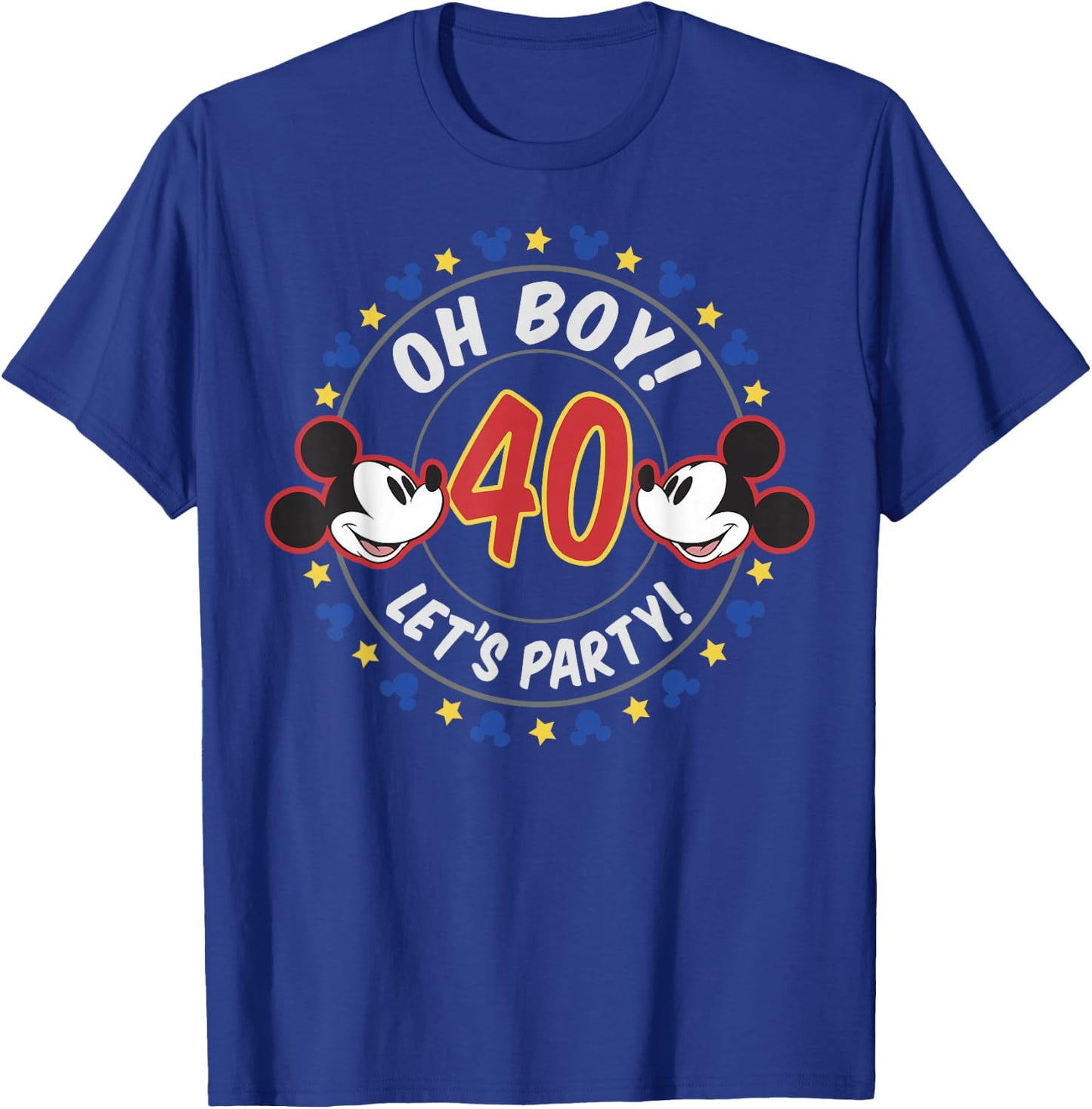 Disney Mickey and Friends Oh Boy Let's Party 40th Birthday T-Shirt - T-Shirt | Royal