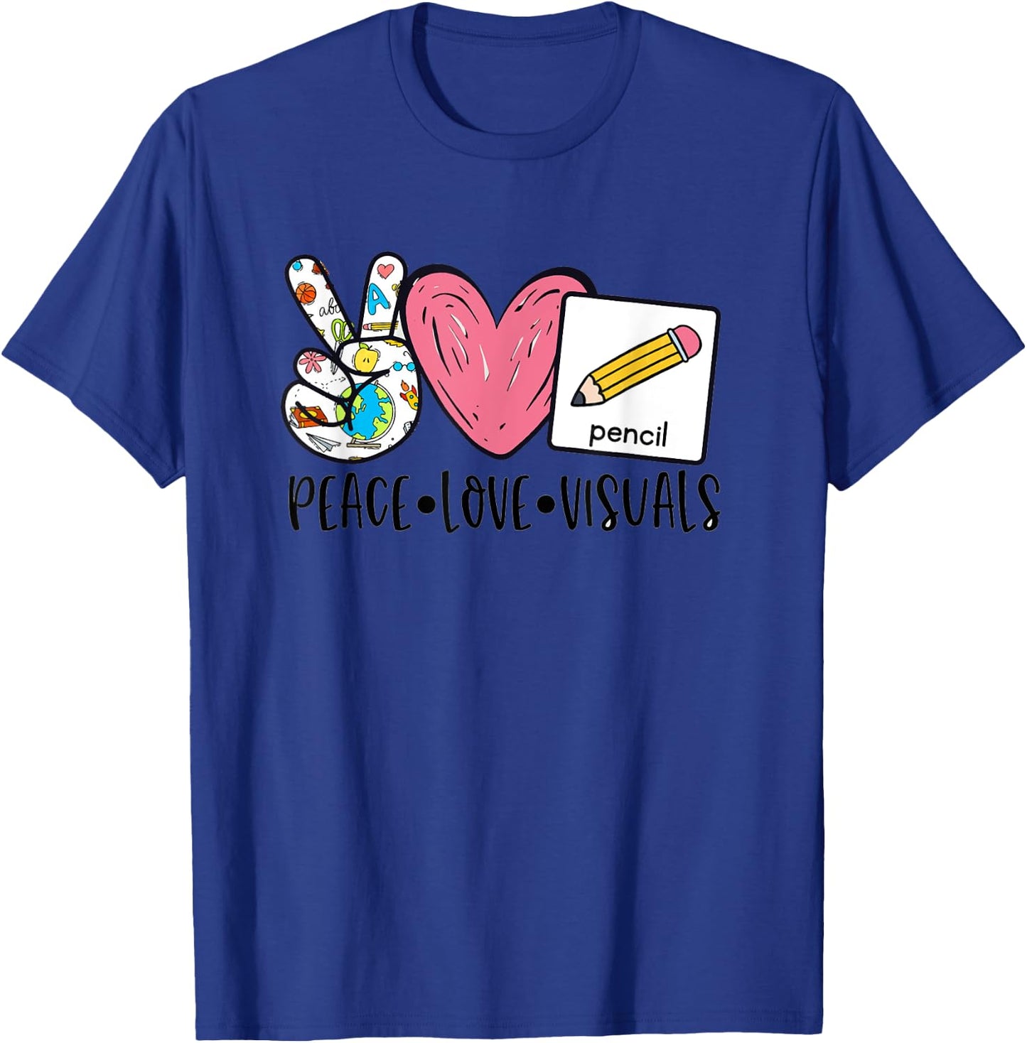Peace Love Visuals Special Education Teacher Dream Team T-Shirt - T-Shirt | Royal