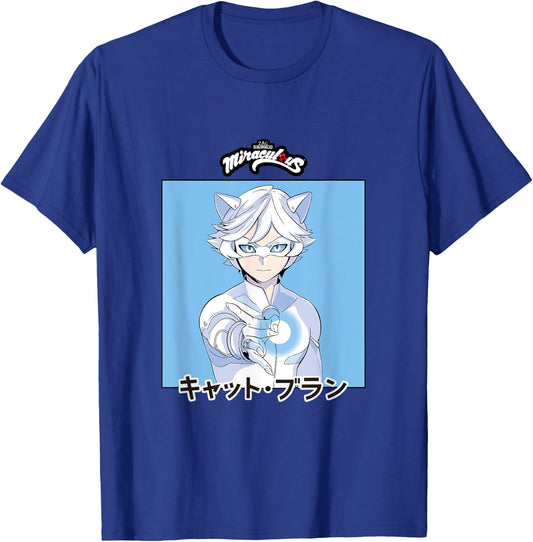 Miraculous Ladybug Manga Cat Blanc T-Shirt - T-Shirt | Royal