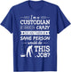 Crazy Custodian Funny Custodians Janitor Saying Gift T-Shirt - T-Shirt | Royal