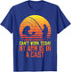 Cant Work Today Arm In A Cast Retro Fishing Fisherman Gift T-Shirt - T-Shirt | Royal