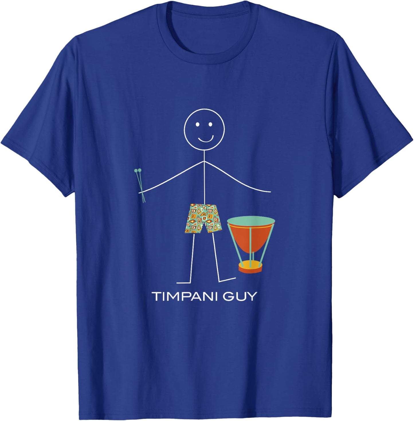 Funny Timpani Guy, Boy Timpani Player T-Shirt - T-Shirt | Royal