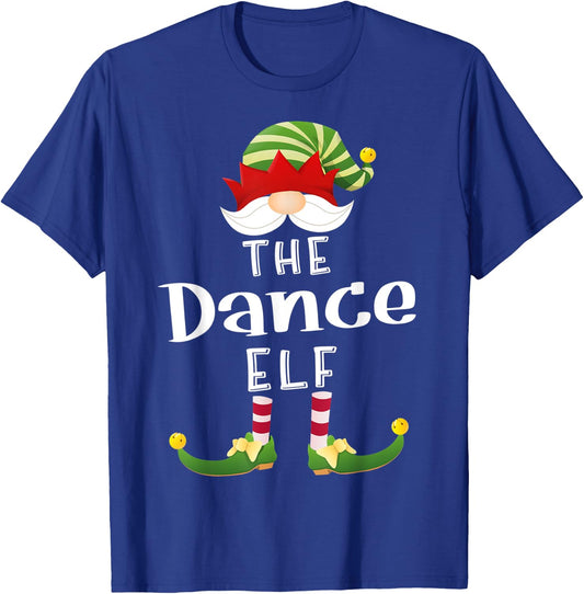 Dance Elf Group Christmas Funny Pajama Party T-Shirt - T-Shirt | Royal