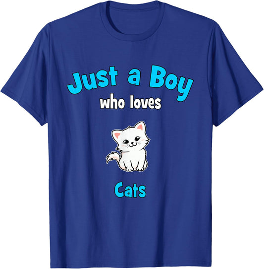 Cat Shirt for Boys | Kids Cat T-Shirt - T-Shirt | Royal